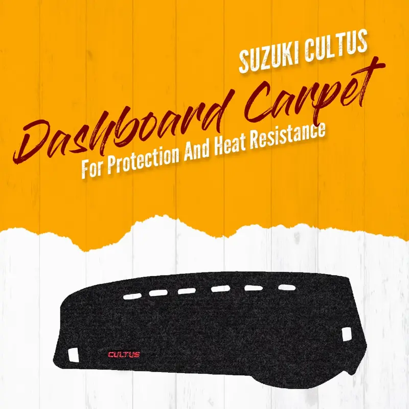 Suzuki Cultus Dashboard Carpet Velvet Black 2017 - 2025 - For Protection And Heat Resistance 1