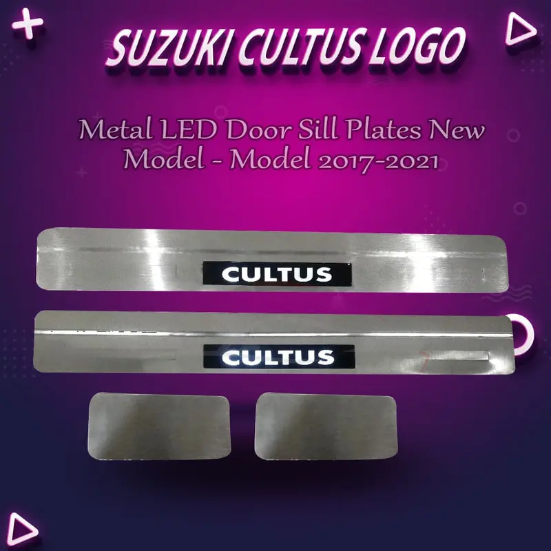 Suzuki Cultus Metal Led Door Sill Plates New Model 2017 - 2025 1