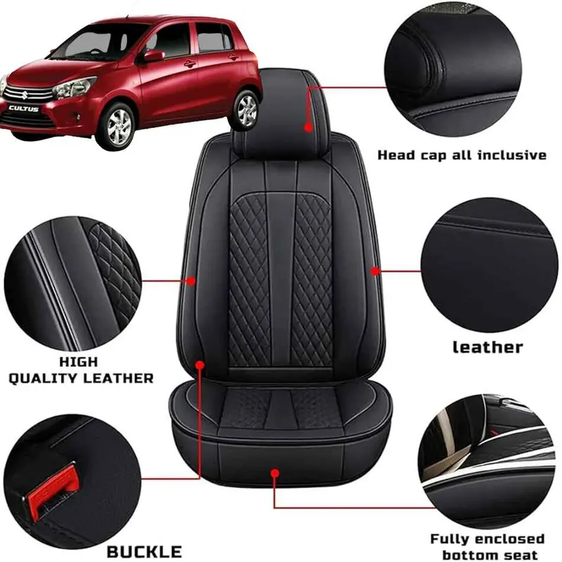 Suzuki Cultus Seat Cover Japanese Leather Black Model 2018-2022 1