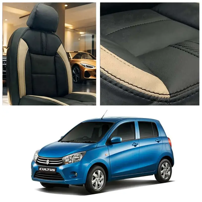 Suzuki Cultus Type R Black Beige Seat Covers 2017 - 2025 1