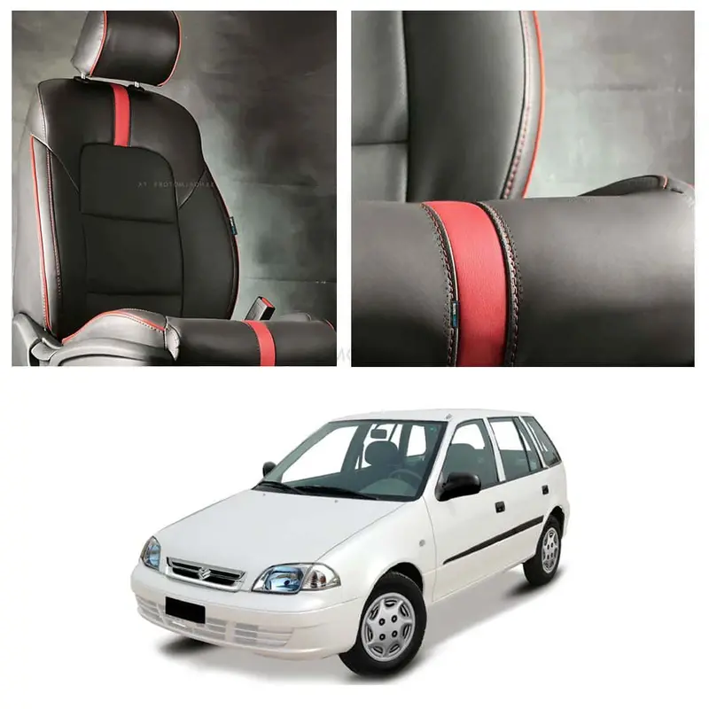 Suzuki Cultus Type R Black Red Seat Covers 2007 - 2017 1