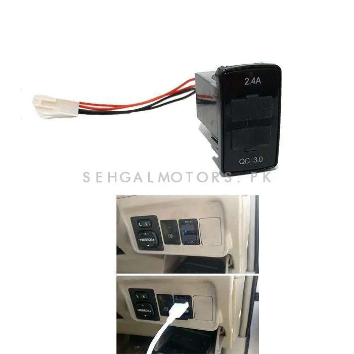 Suzuki In-Dash Dual Usb Socket Oem Quality For Mobile Fast Charge 2