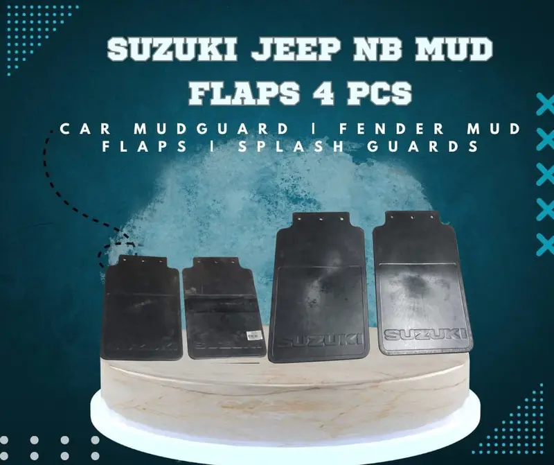 Suzuki Jeep Mud Flaps 4 Pcs - Car Mudguard | Fender Mud Flaps | Splash Guards 1