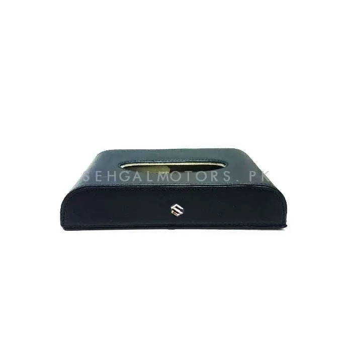 Suzuki Logo Car Tissue Holder Case Box 5Cm - Black 2