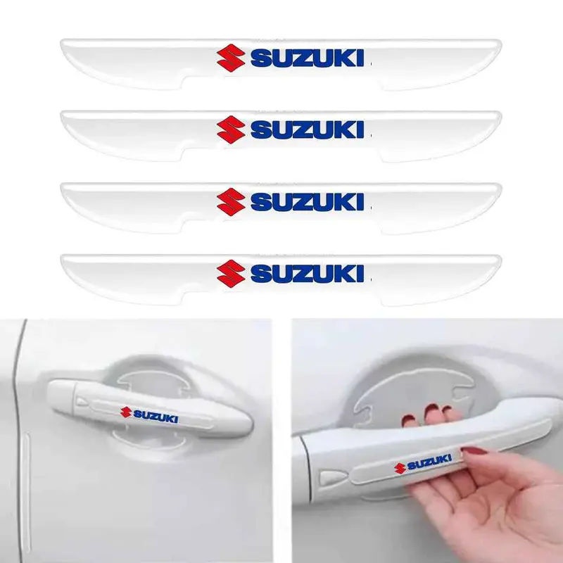 Suzuki Logo Transparent Door Guards | Side Door Edge Protector 1
