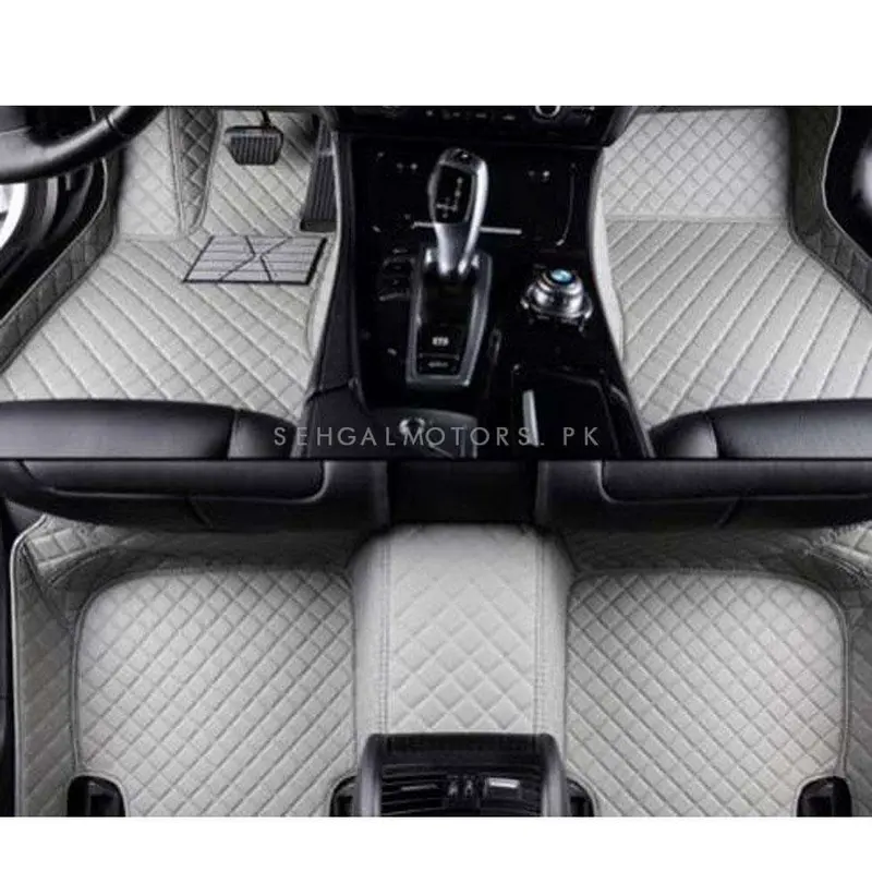 Suzuki Mehran 7D Custom Floor Mats - Grey - 3 Pcs 2012 - 2019 2