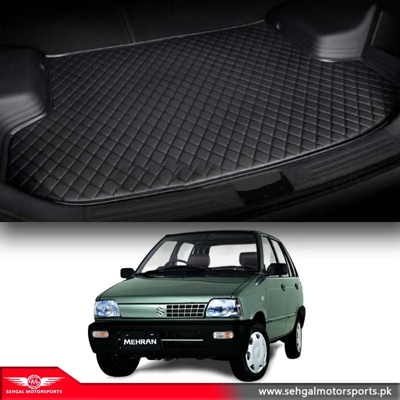 Suzuki Mehran 7D Eco Trunk Mat Black (With Black Or Beige Stitch) 1