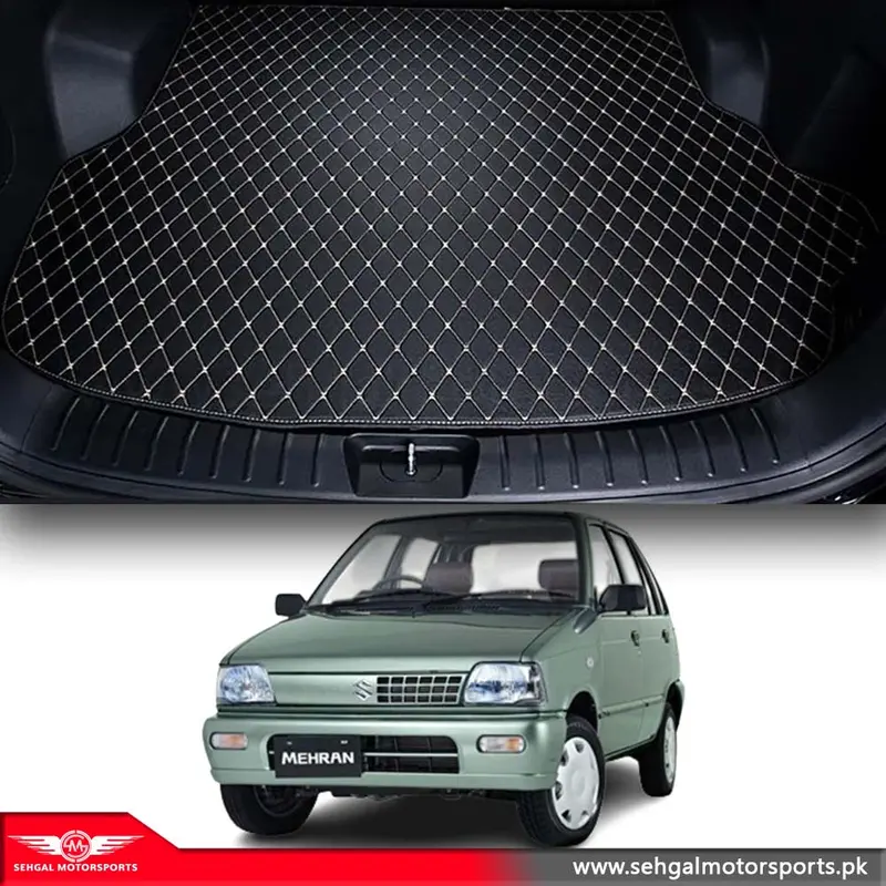 Suzuki Mehran 7D Eco Trunk Mat Black (With Black Or Beige Stitch) 2