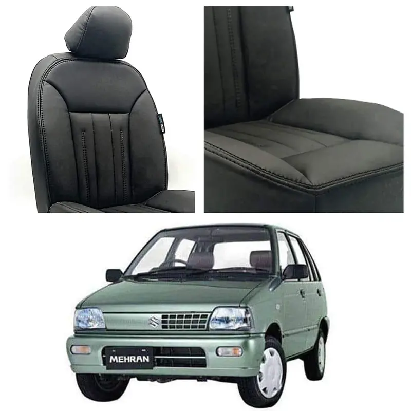 Suzuki Mehran Audi Design Black Seat Covers 1988 - 2021 1