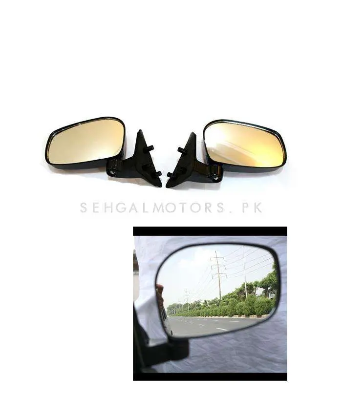 Suzuki Mehran Fancy Side Mirrors Pair - Wide Angle | Anti Glare Lens 2
