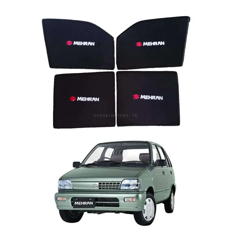 Suzuki Mehran Non Flexible Side Sun Shade With Logo 2012 - 2019 - Sun Shade | Parda 1