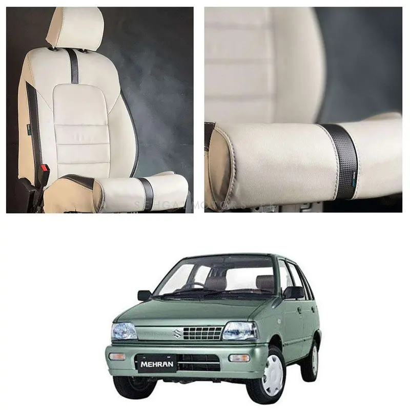 Suzuki Mehran Type R Beige Black Seat Covers 1988 - 2021 1