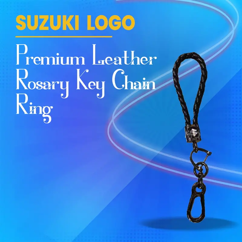Suzuki Premium Leather Rosary Keychain Ring 1