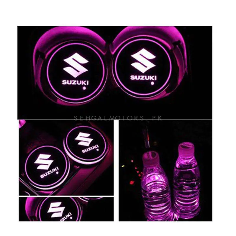 Suzuki Rgb Led Car Cup Holder Plate - 1 Piece 2