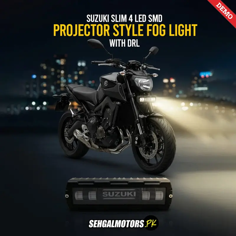 Suzuki Slim 4 Led Smd Projector Style Fog Light With Drl For Bikes 6014 1