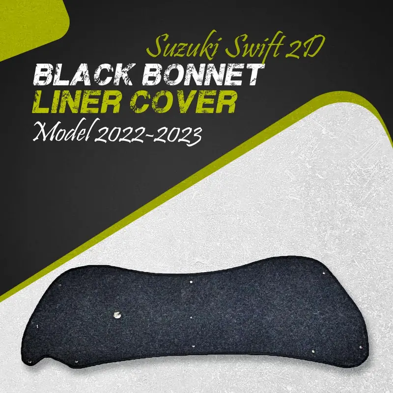Suzuki Swift 2D Black Bonnet Liner Cover 2022 - 2024 1