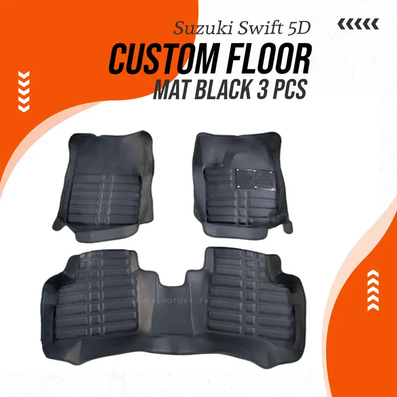 Suzuki Swift 5D Custom Floor Mat Black 3 Pcs 2010 - 2021 1