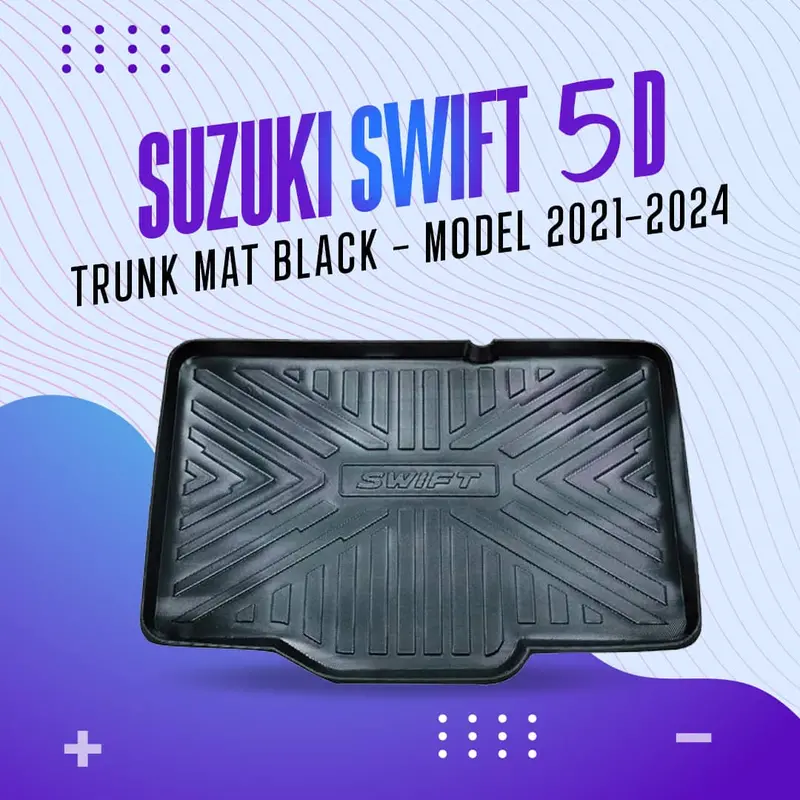Suzuki Swift 5D Tpe Trunk Mat Black 2021 - 2024 1