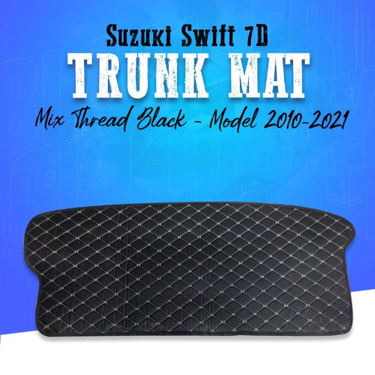 Suzuki Swift 7D Trunk Mat Mix Thread Black 2010 - 2021 1