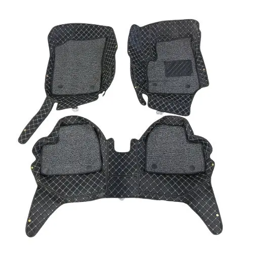 Suzuki Swift 9D Floor Mats Mix Thread 2022 - 2024 - Black With Grey Grass 1