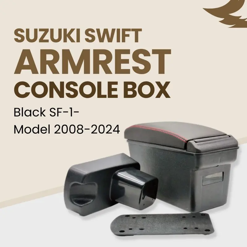 Suzuki Swift Armrest Console Box Black Sf-1 Multi Stitched 2008 - 2024 1