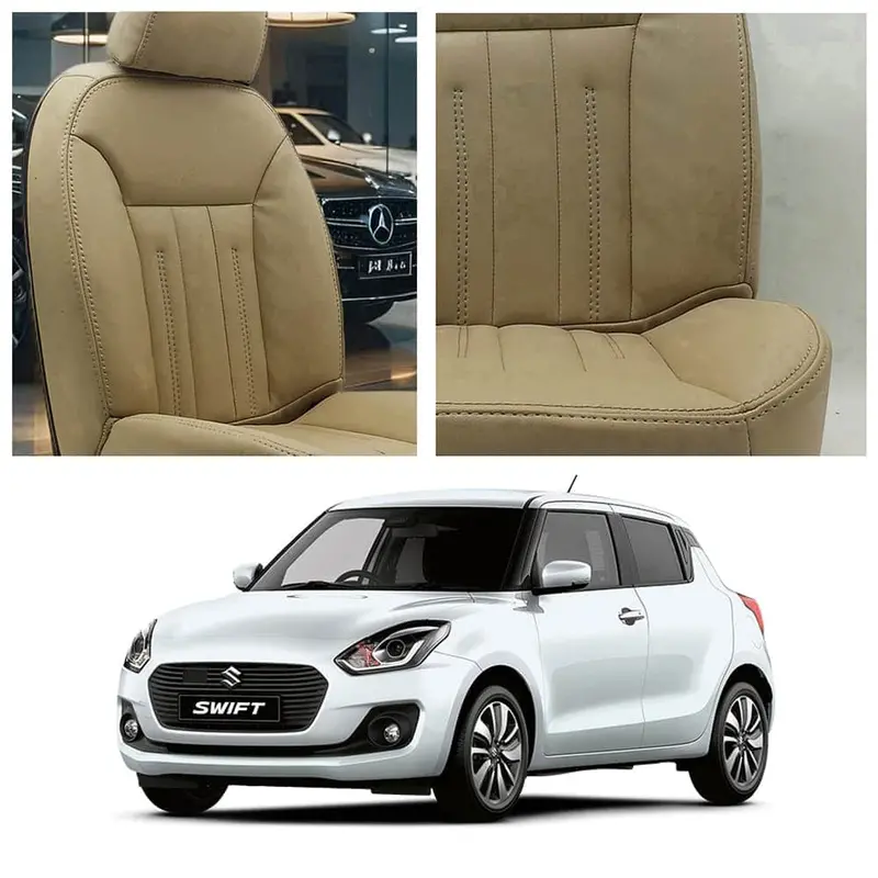 Suzuki Swift Audi Design Beige Seat Covers 2022 - 2024 1