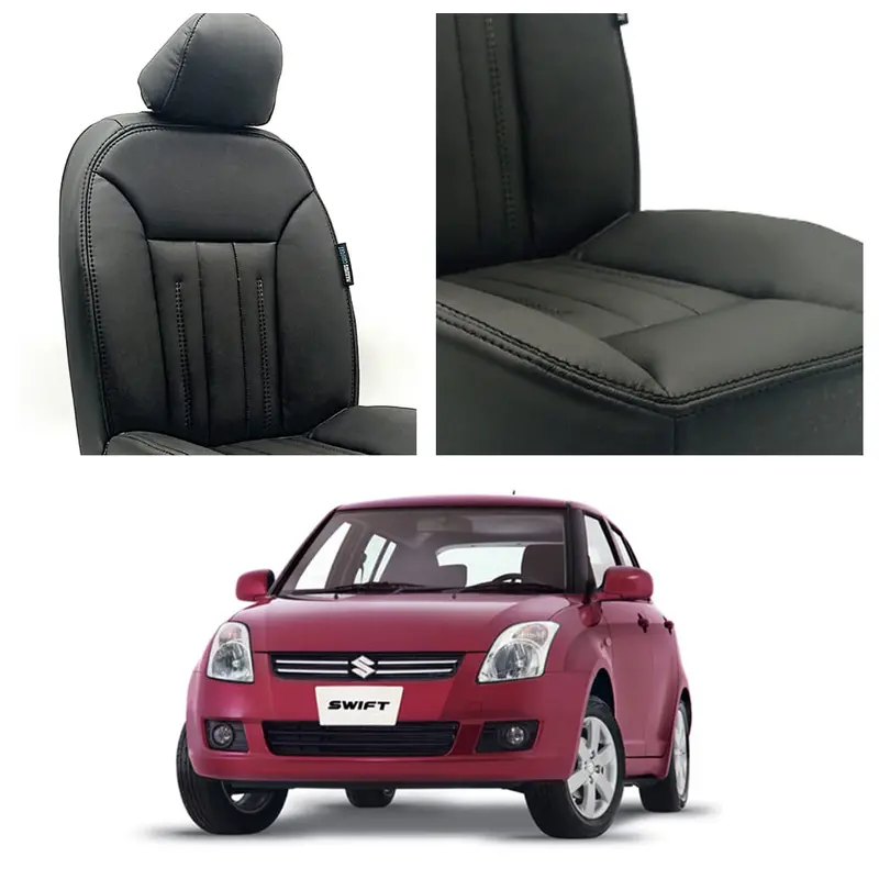 Suzuki Swift Audi Design Black Seat Covers 2010 - 2021 1