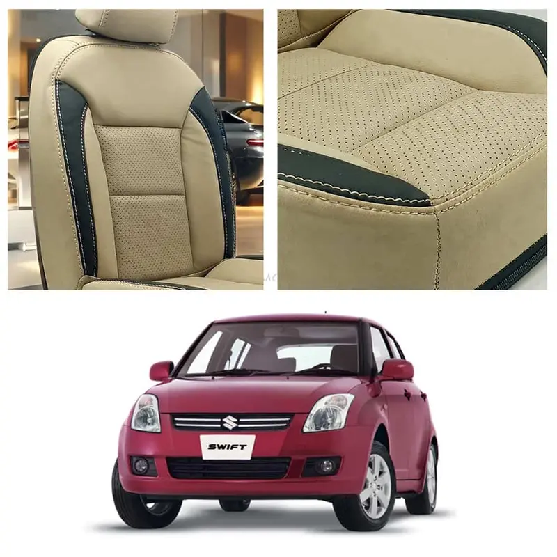 Suzuki Swift Breathable Beige Black Seat Covers 2010 - 2021 1