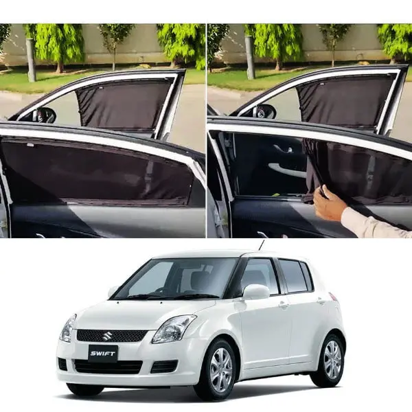 Suzuki Swift Custom Fit Retractable Curtains 2010 - 2021 - Sun Shades | Parda 1