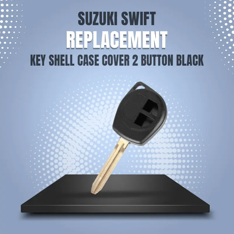 Suzuki Swift Key Shell Case Cover Black 2 Button 2010 - 2021 - Replacement Casing 1
