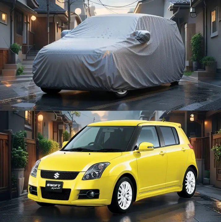 Suzuki Swift Maximus Non Woven Car Top Cover 2004 - 2010 - - Scratchproof And Waterproof - Without Belt 1