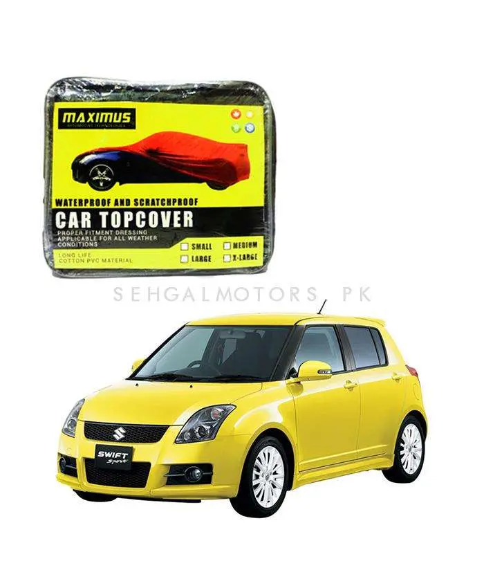Suzuki Swift Maximus Non Woven Car Top Cover 2004 - 2010 - - Scratchproof And Waterproof - Without Belt 2