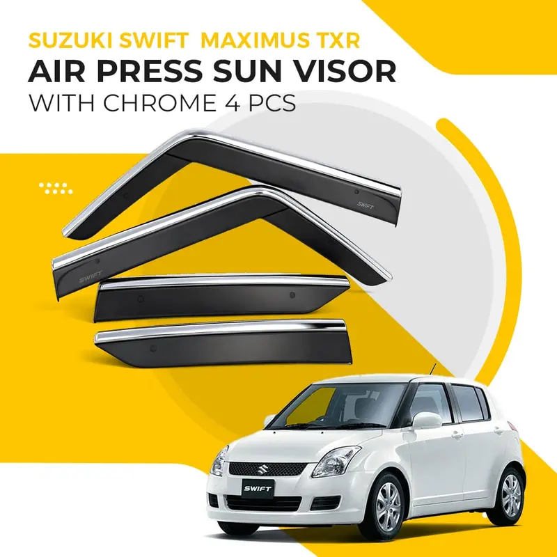 Suzuki Swift Maximus Txr Air Press Sun Visor With Chrome 2004 - 2010 1