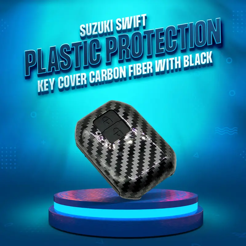 Suzuki Swift Plastic Key Cover Carbon Fiber With Black Pvc 2022 - 2024 - 2 Buttons 1