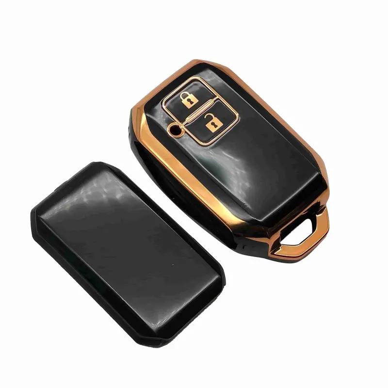 Suzuki Swift Tpu Key Cover Black With Golden 2 Buttons 2022 - 2024 2