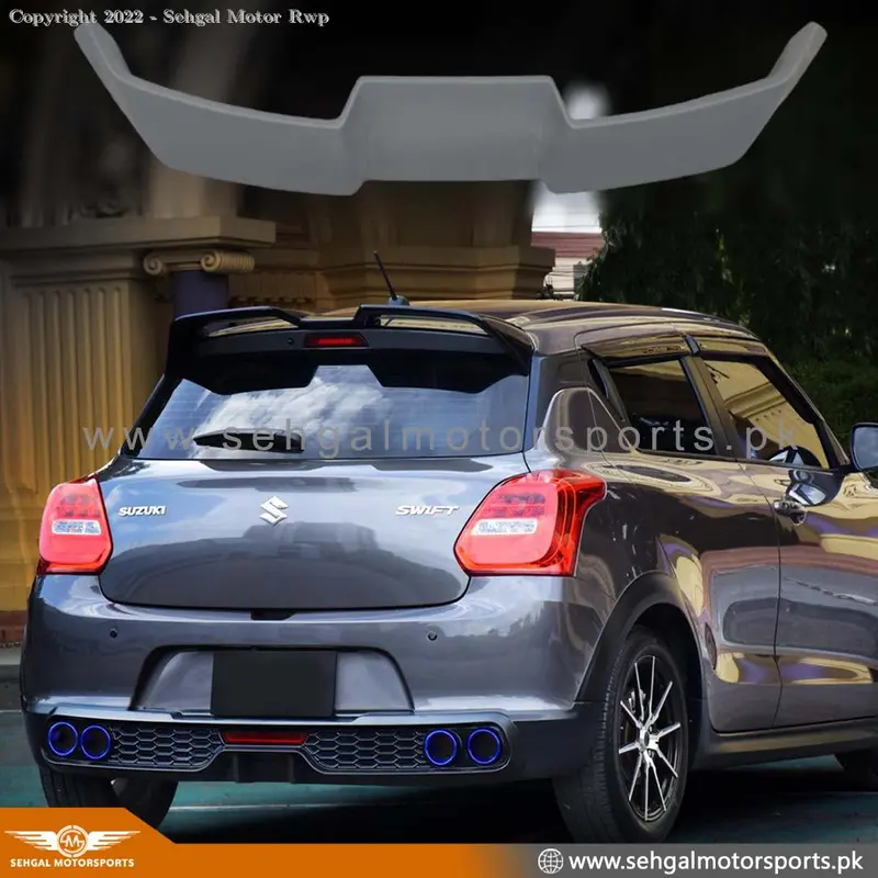 Suzuki Swift Trunk Spoiler Wing Style (Abs) White Model 2022-2023 1