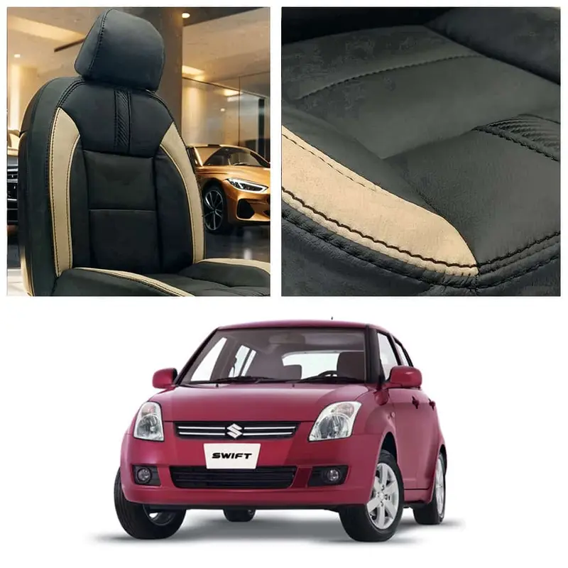 Suzuki Swift Type R Black Beige Seat Covers 2010 - 2018 1
