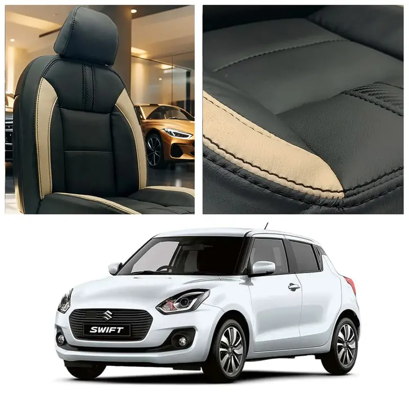Suzuki Swift Type R Black Beige Seat Covers 2022 - 2024 1
