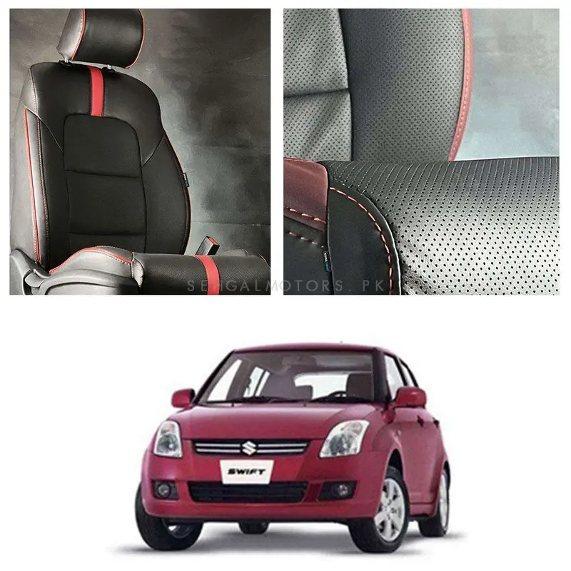 Suzuki Swift Type R Black Red Seat Covers 2010 - 2018 1