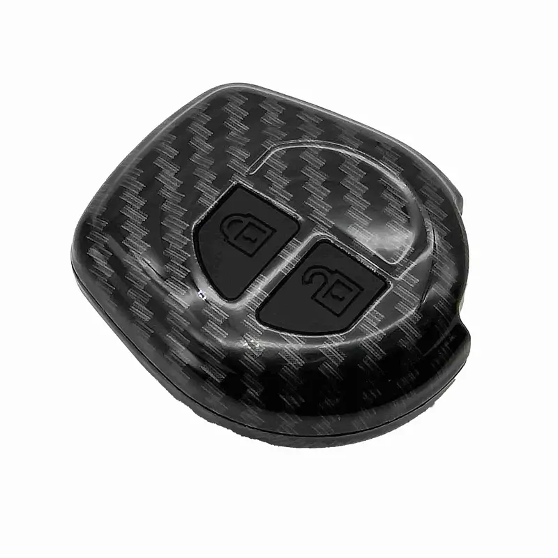Suzuki Swift /Wagon R /Alto/ Ciaz Plastic Key Cover Carbon Fiber Black - - 2 Buttons 2