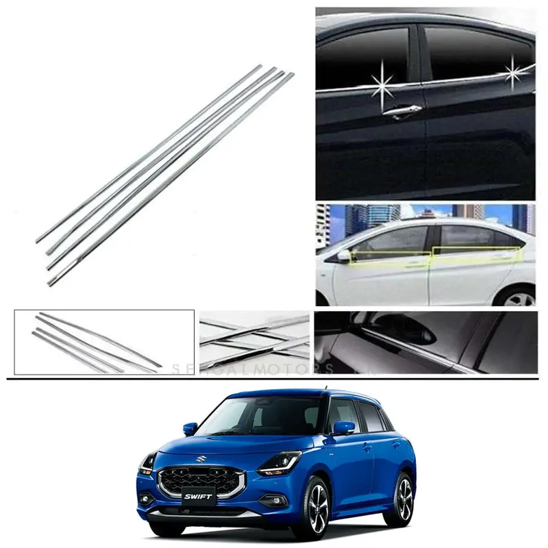 Suzuki Swift Window Chrome Weather Strip 2022 - 2024 - 4 Pcs 1