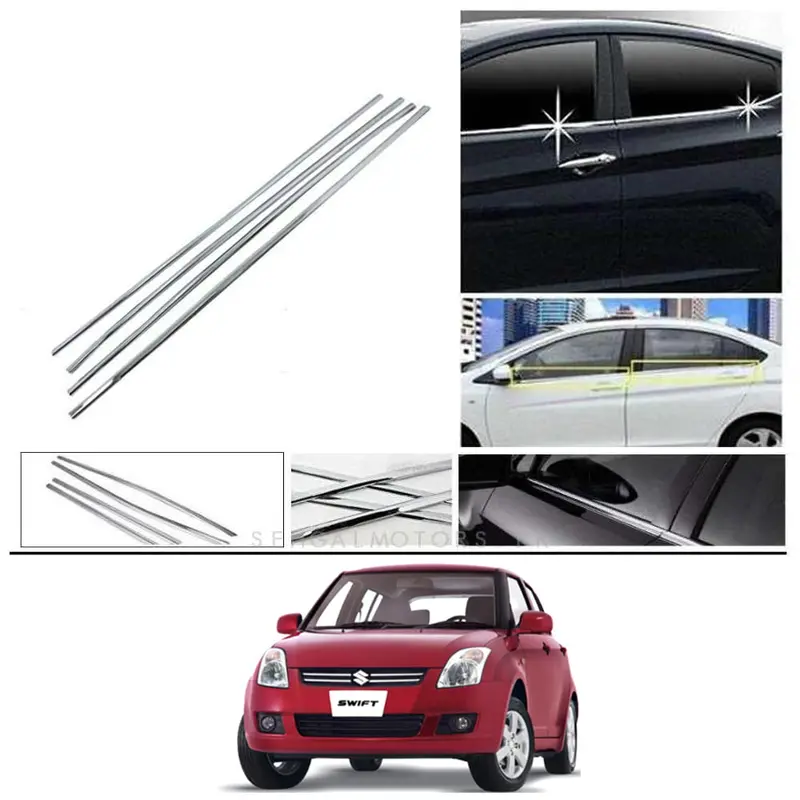 Suzuki Swift Window Chrome Weather Strips 4 Pcs 2010 - 2021 1