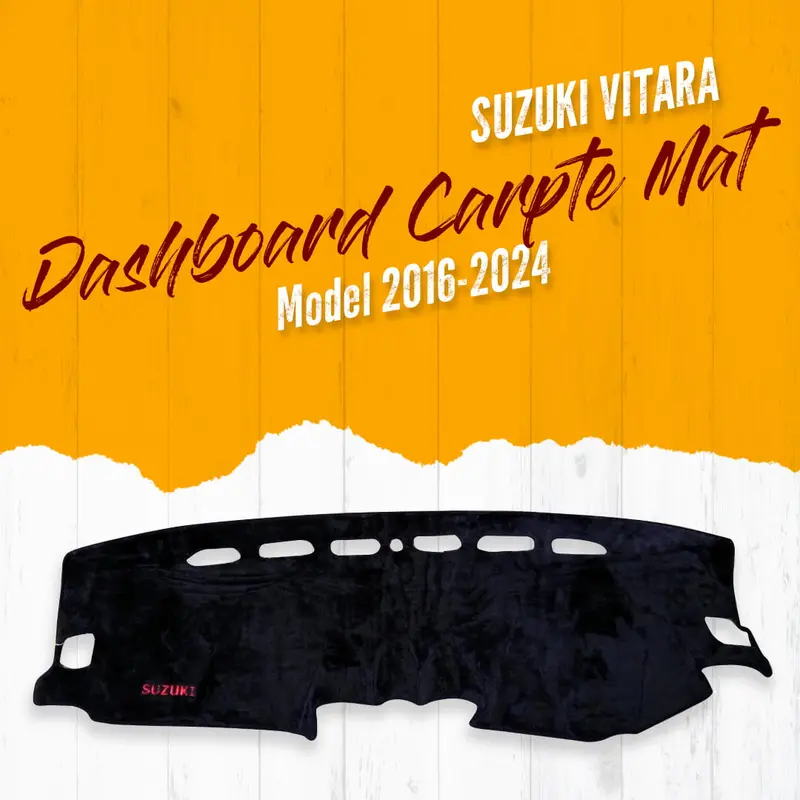 Suzuki Vitara Dashboard Carpet Black 2016 - 2024 - For Protection And Heat Resistance 1