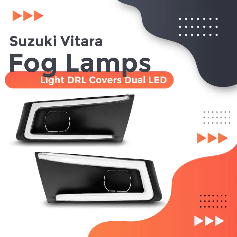 Suzuki Vitara Fog Lamps Light Drl Covers Dual Led 2016 - 2022 1
