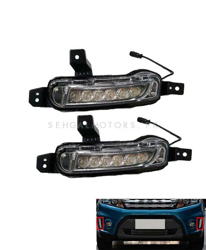 Suzuki Vitara Front Led Fog Lamps Light Drl 2016 - 2022 - Drl | Running Lights For Car | Car Lamp | Car Fog Lamp Waterproof 2