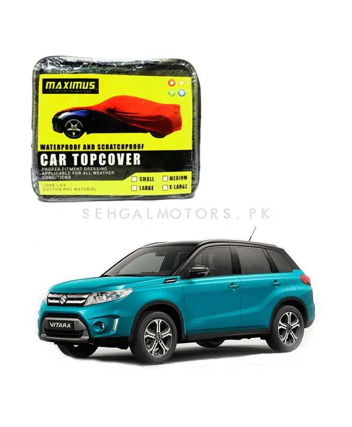Suzuki Vitara Maximus Non Woven Car Top Cover 2016 - 2022 - - Scratchproof And Waterproof - Without Belt 2