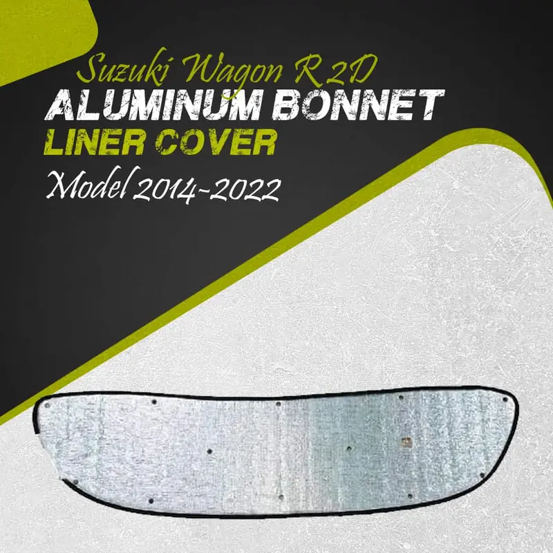Suzuki Wagon R 2D Aluminum Bonnet Liner Cover 2014 - 2024 - Protector Lid Garnish Bonnet Namda 1
