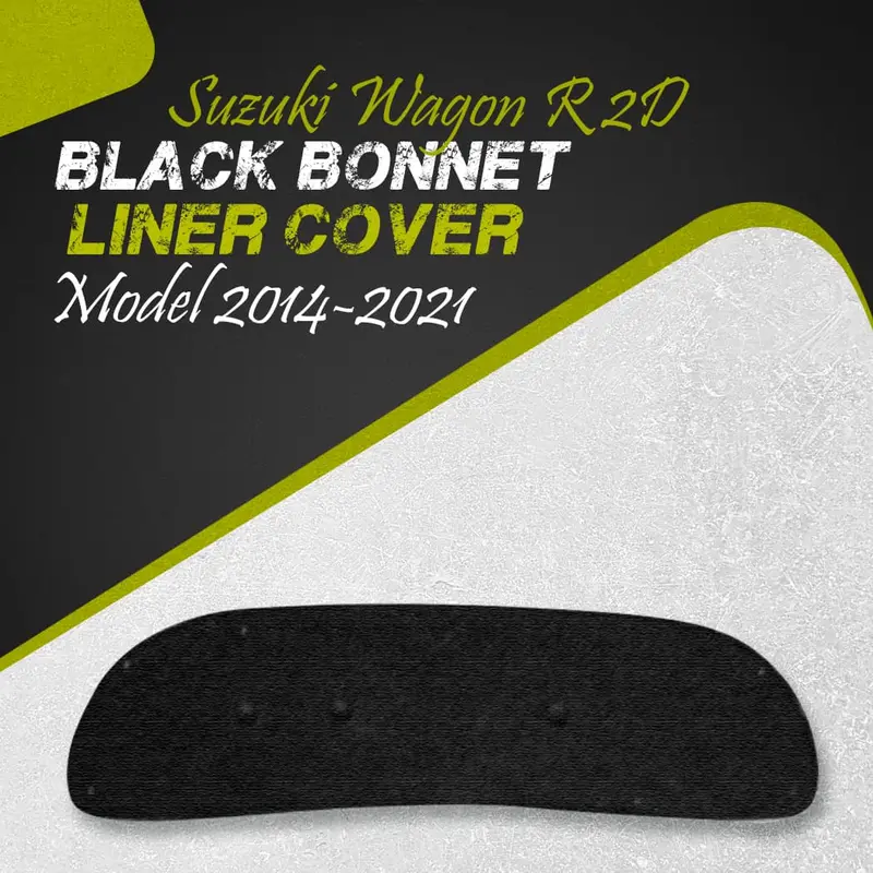 Suzuki Wagon R 2D Black Bonnet Liner Cover 2014 - 2024 - Protector Lid Garnish Bonnet Namda 1