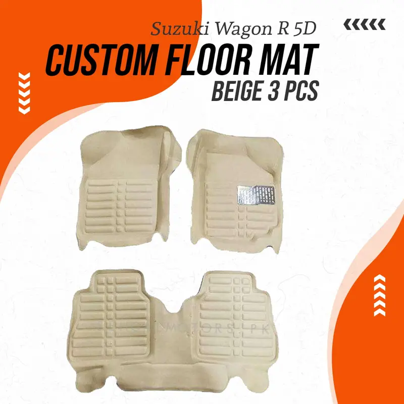 Suzuki Wagon R 5D Custom Floor Mat Beige 3 Pcs 2014 - 2024 1