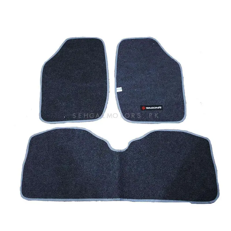 Suzuki Wagon R Custom Fit Carpet Floor Mat Grey Mix Design 3 Pcs 2014 - 2024 2